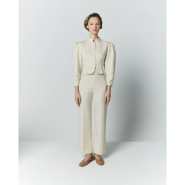 Destree Warm Grey Straight Pants - Destree - Graphic Parisian Fashion - Shop at Coveti
