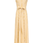Destree Yellow Striped Cotton Maxi Dress - Destree - Graphic Parisian Fashion - Shop at Coveti