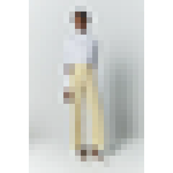 Destree Yellow Striped Wide-Leg Cotton Trousers - Destree - Graphic Parisian Fashion - Shop at Coveti
