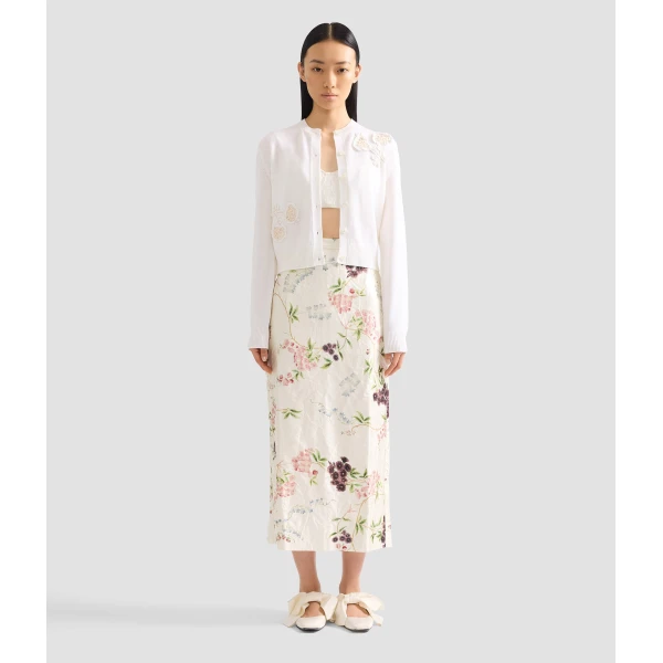 Erdem Appliqué Merino Wool Cardigan - Knitwear - British Romantic Luxury at Coveti