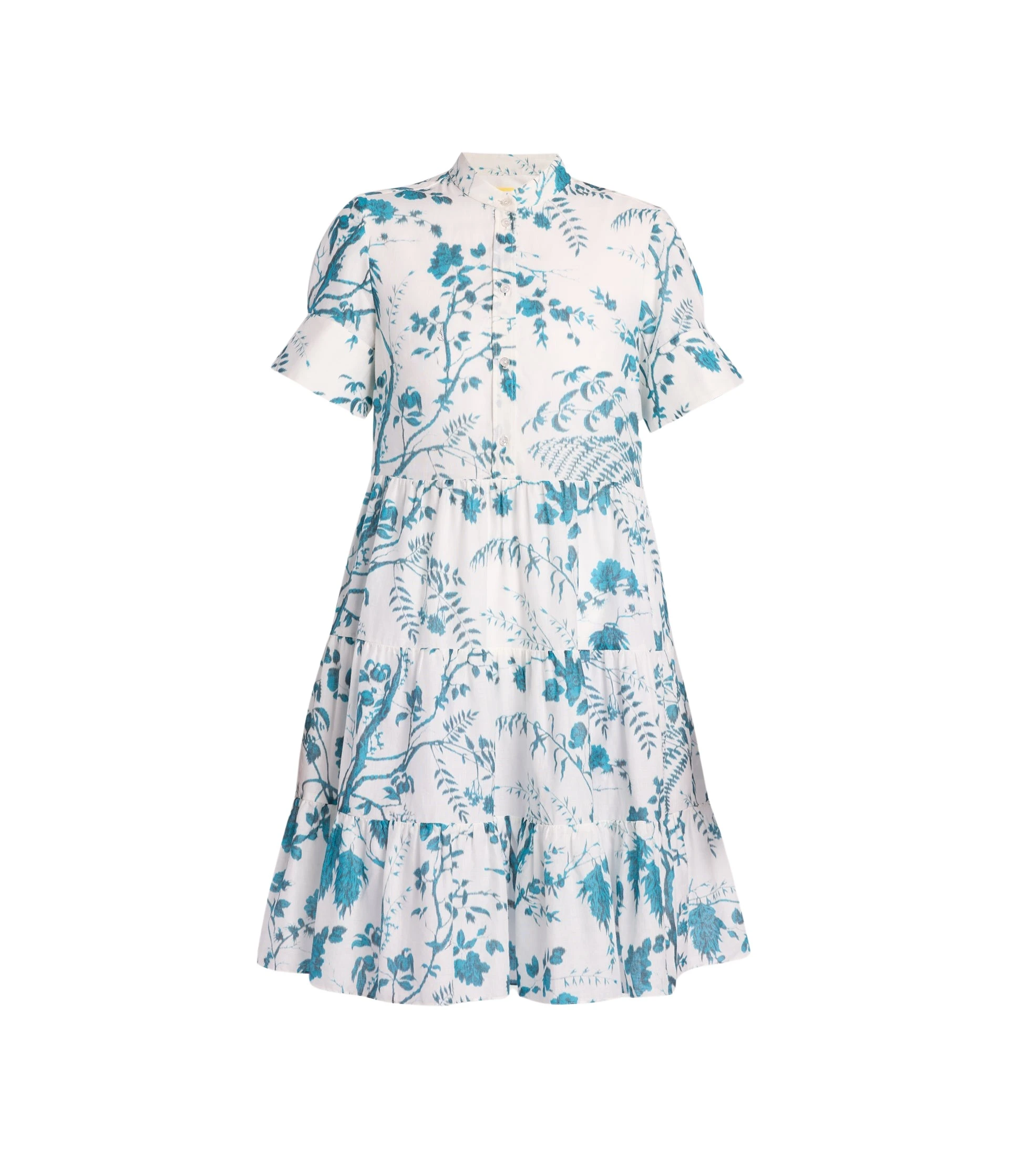 Erdem-Botanical-Print-Cotton-Linen-Tiered-Mini-Dress-coveti28932_nobg Erdem Botanical Print Cotton Linen Tiered Mini Dress - Dresses - British Romantic Luxury at Coveti
