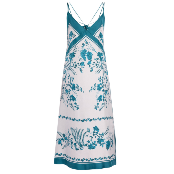Erdem Botanical Print Silk Twill Midi Slip Dress - Dresses - British Romantic Luxury at Coveti