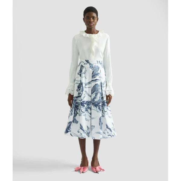 Erdem Cady Long Sleeve Shirt - Tops - British Romantic Luxury at Coveti