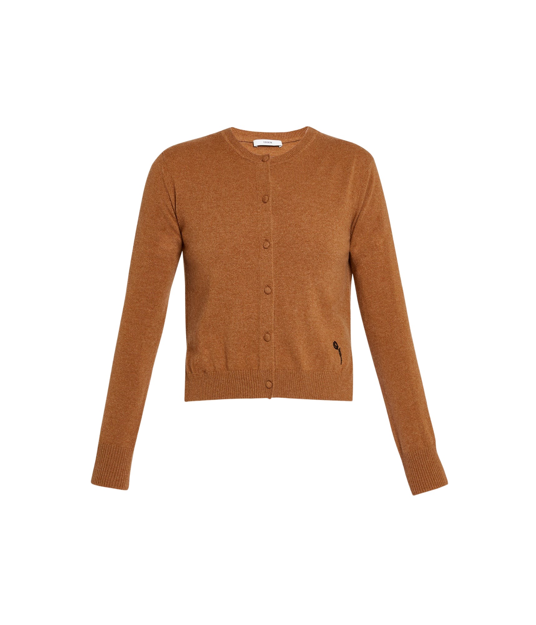 Erdem Cashmere Crew Neck Cardigan - Knitwear - British Romantic Luxury at Coveti