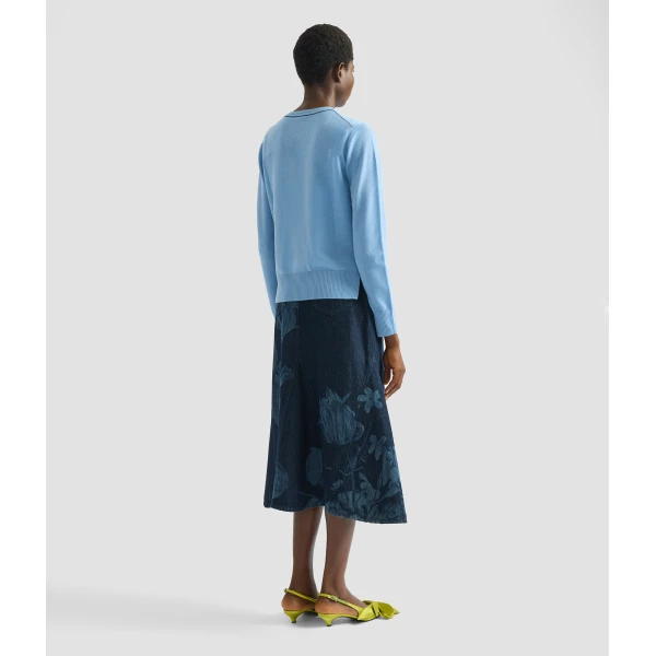 Erdem Cashmere Crew Neck Cardigan - Knitwear - British Romantic Luxury at Coveti