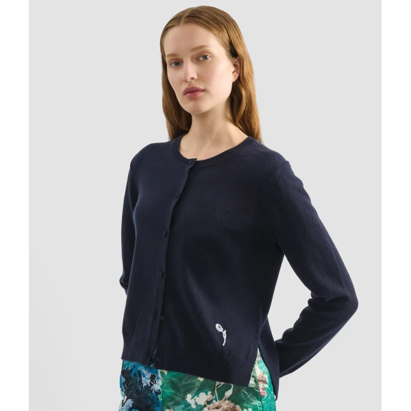 Erdem Cashmere Crew Neck Cardigan - Knitwear - British Romantic Luxury at Coveti