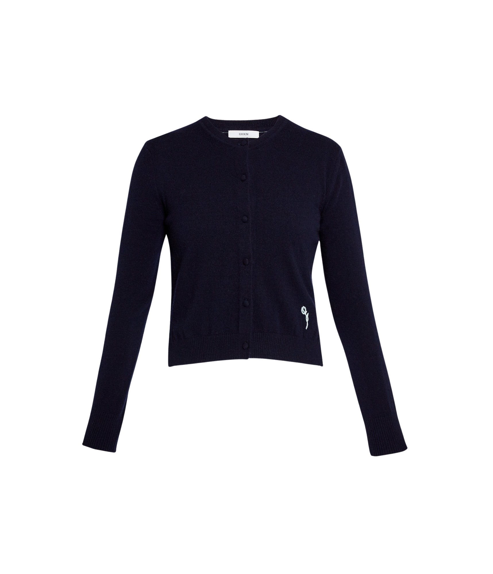 Erdem Cashmere Crew Neck Cardigan - Knitwear - British Romantic Luxury at Coveti
