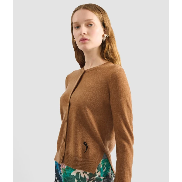 Erdem Cashmere Crew Neck Cardigan - Knitwear - British Romantic Luxury at Coveti