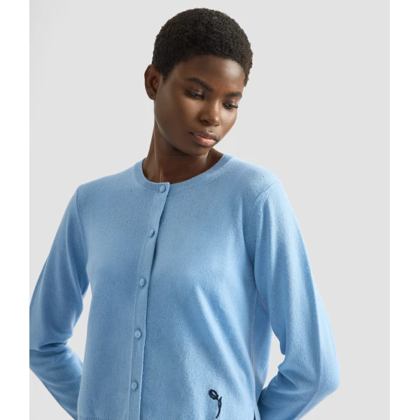 Erdem Cashmere Crew Neck Cardigan - Knitwear - British Romantic Luxury at Coveti