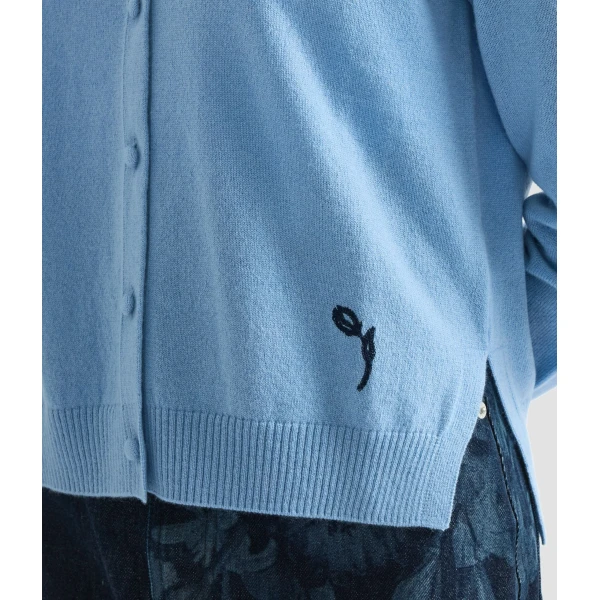 Erdem Cashmere Crew Neck Cardigan - Knitwear - British Romantic Luxury at Coveti