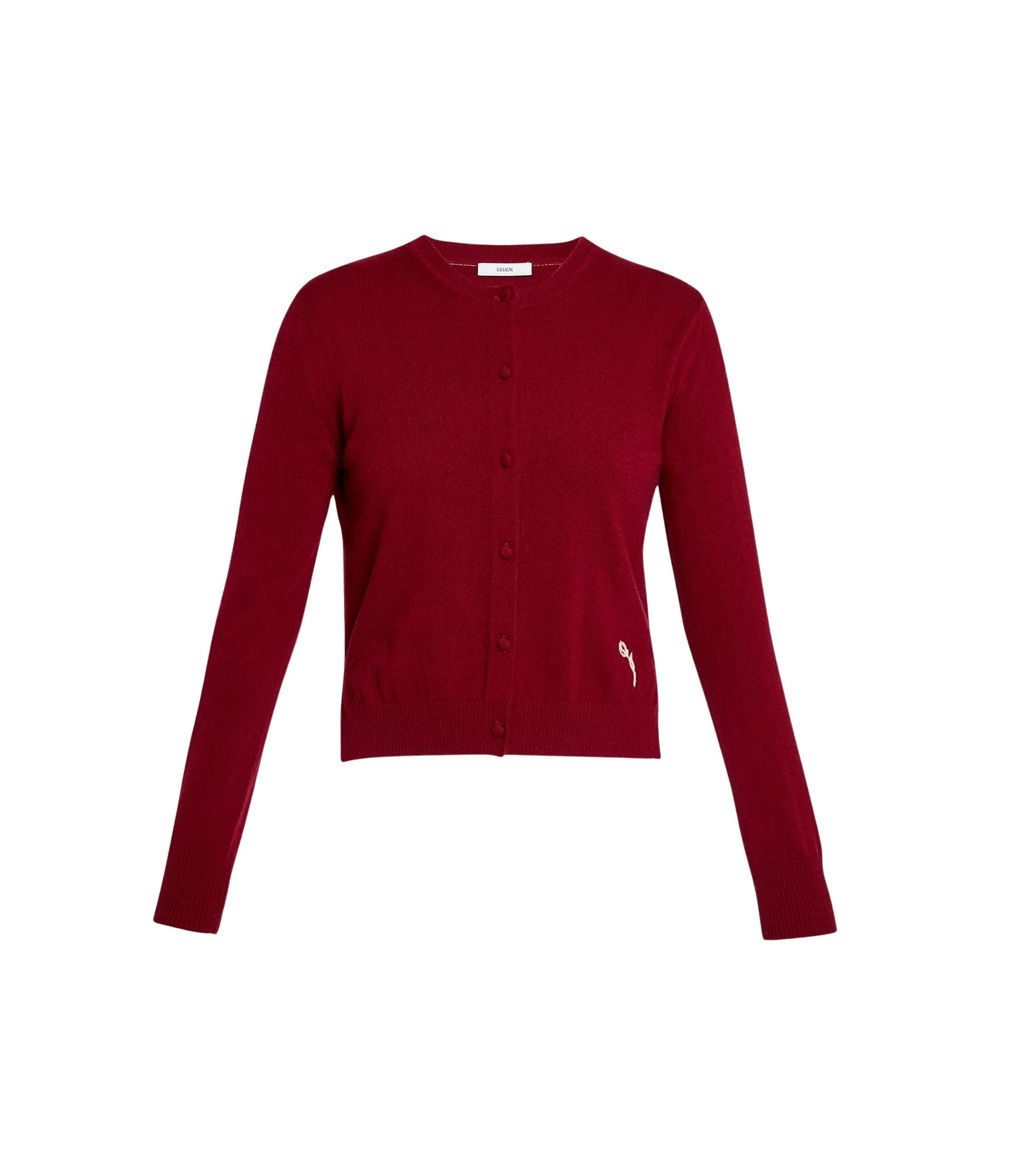 Erdem-Cashmere-Crew-Neck-Cardigan-coveti-870556_nobg Erdem Cashmere Crew Neck Cardigan - Knitwear - British Romantic Luxury at Coveti