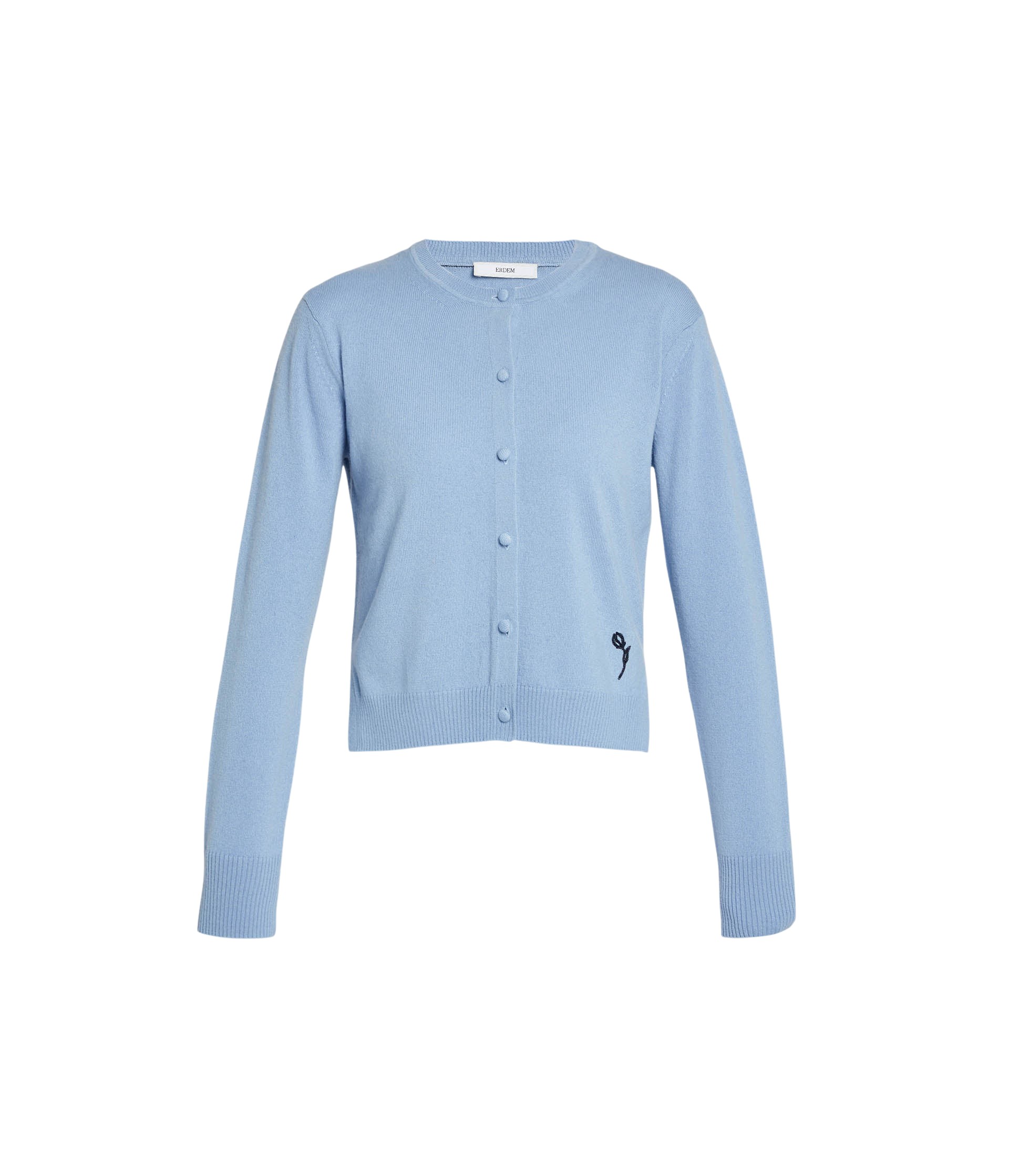 Erdem Cashmere Crew Neck Cardigan - Knitwear - British Romantic Luxury at Coveti