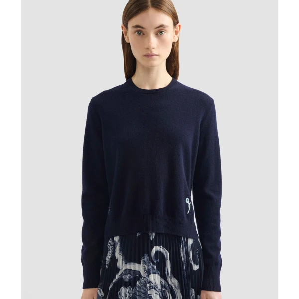 Erdem Cashmere Crew Neck Jumper - Knitwear - British Romantic Luxury at Coveti