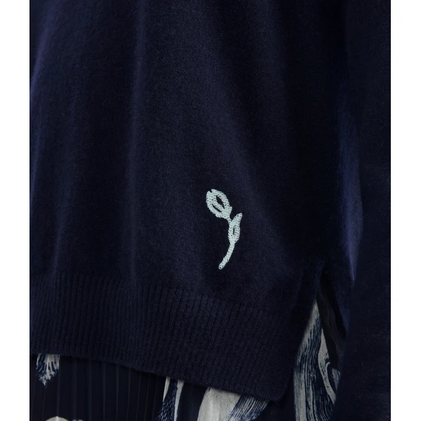 Erdem Cashmere Crew Neck Jumper - Knitwear - British Romantic Luxury at Coveti