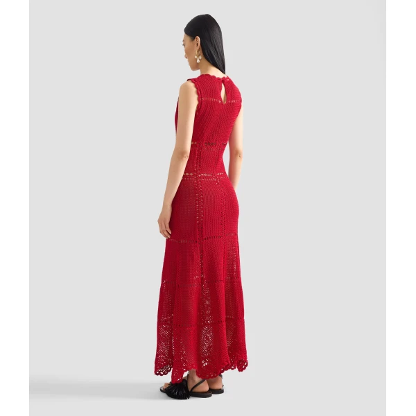 Erdem Cotton Crochet Flared Midi Dress - Dresses - British Romantic Luxury at Coveti