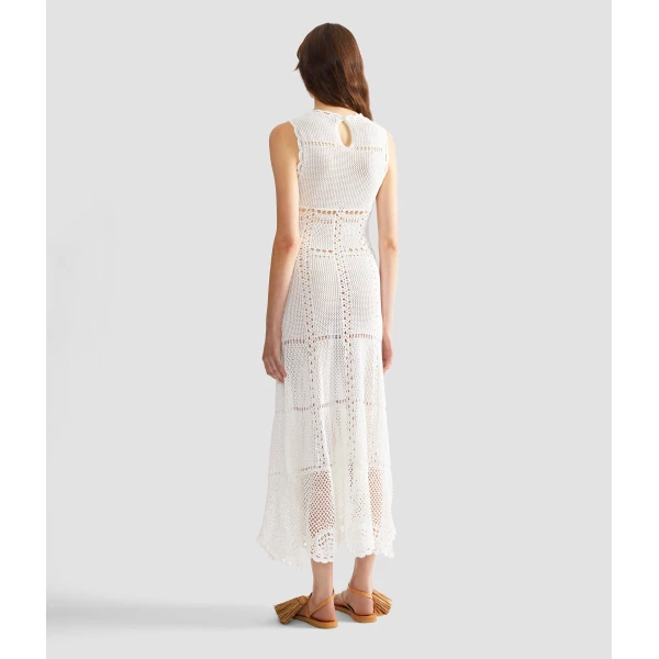 Erdem Cotton Crochet Flared Midi Dress - Dresses - British Romantic Luxury at Coveti