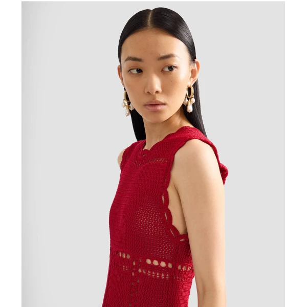 Erdem Cotton Crochet Flared Midi Dress - Dresses - British Romantic Luxury at Coveti
