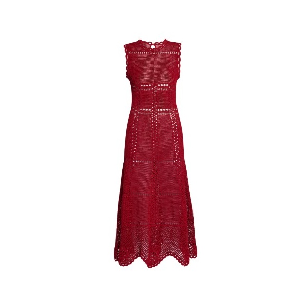 Erdem Cotton Crochet Flared Midi Dress - Dresses - British Romantic Luxury at Coveti