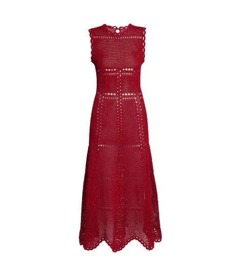 Erdem-Cotton-Crochet-Flared-Midi-Dress-coveti13564_nobg Erdem Cotton Crochet Flared Midi Dress - Dresses - British Romantic Luxury at Coveti