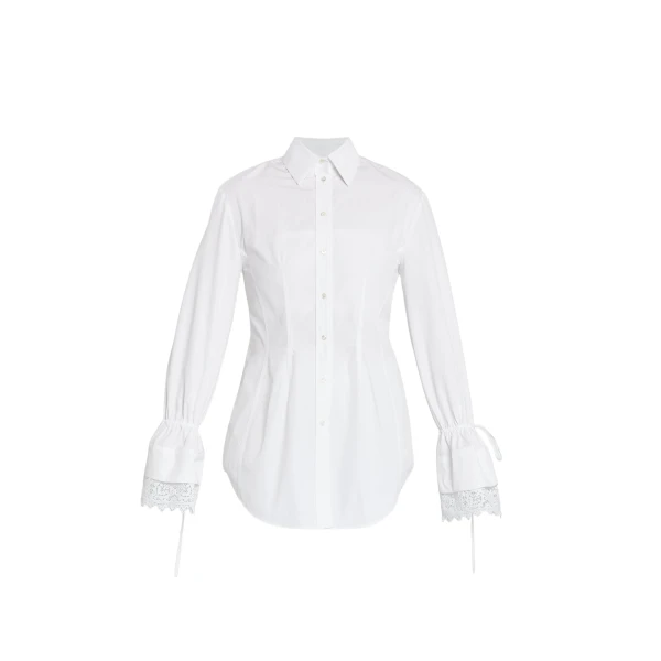 Erdem Cotton Poplin Long Sleeve Shirt - Tops - British Romantic Luxury at Coveti