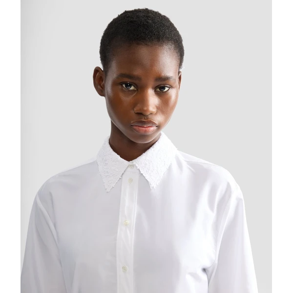 Erdem Cotton Poplin Long Sleeve Shirt - Tops - British Romantic Luxury at Coveti