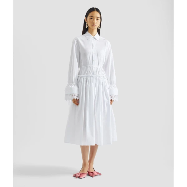 Erdem Cotton Poplin Shirt Dress - Dresses - British Romantic Luxury at Coveti