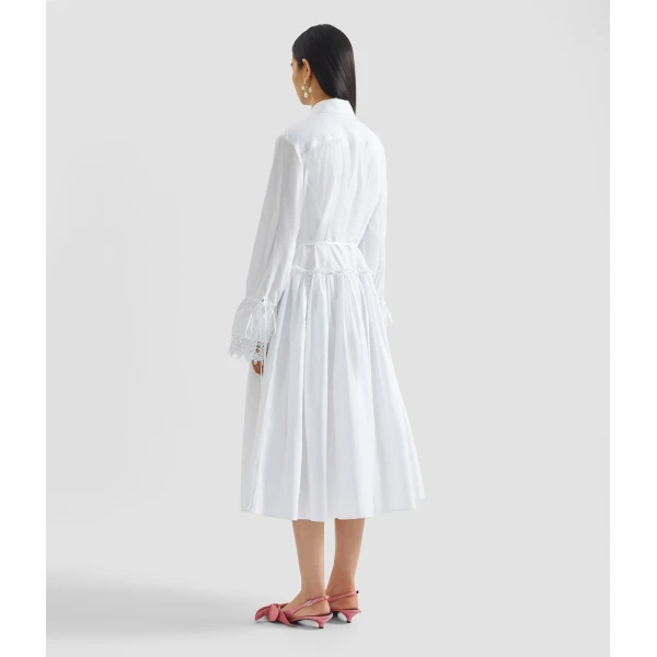 Erdem Cotton Poplin Shirt Dress - Dresses - British Romantic Luxury at Coveti