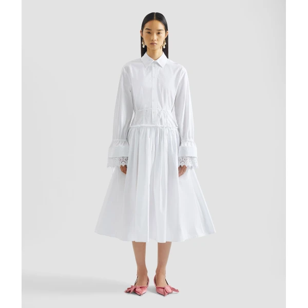 Erdem Cotton Poplin Shirt Dress - Dresses - British Romantic Luxury at Coveti