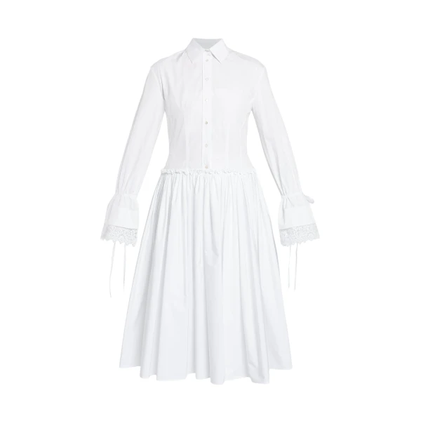 Erdem Cotton Poplin Shirt Dress - Dresses - British Romantic Luxury at Coveti