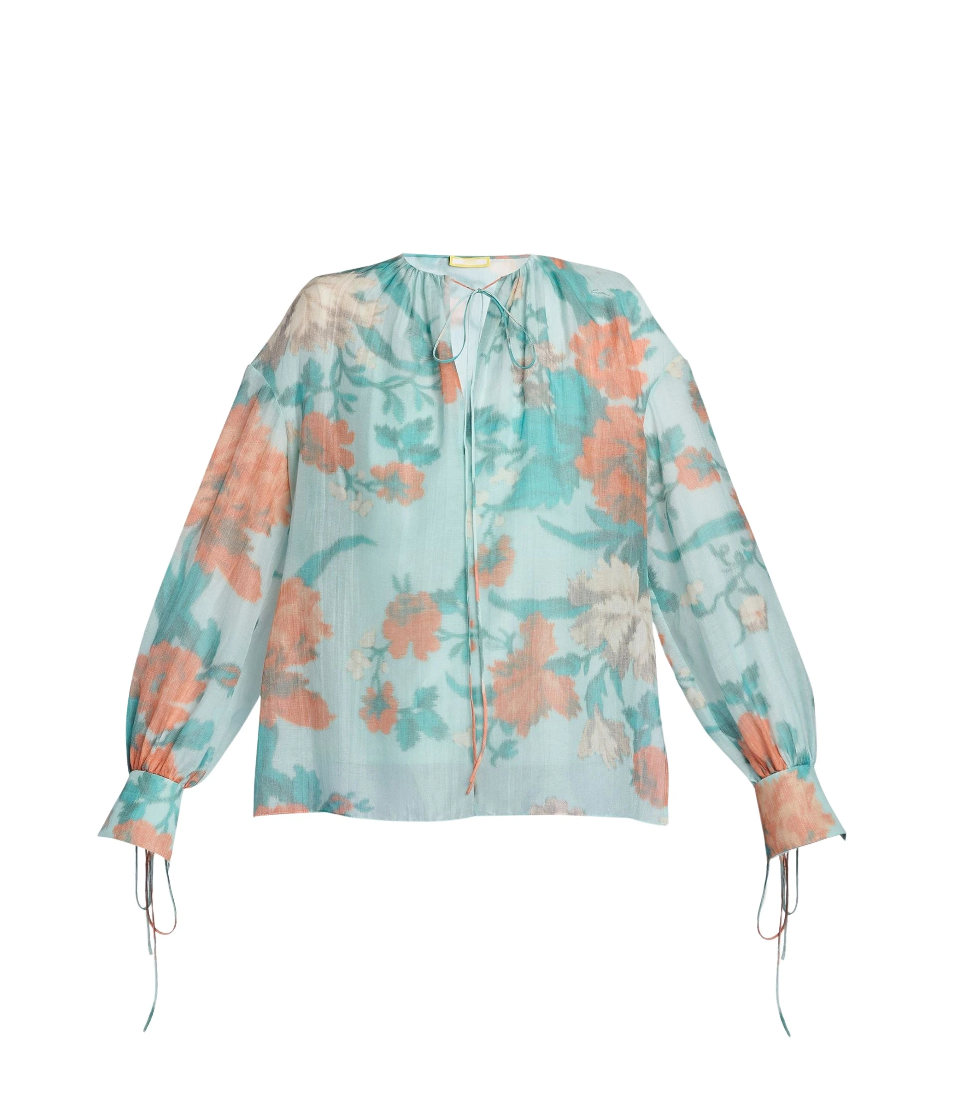 Erdem Cotton Silk Voile Long Sleeve Blouse - Tops - British Romantic Luxury at Coveti