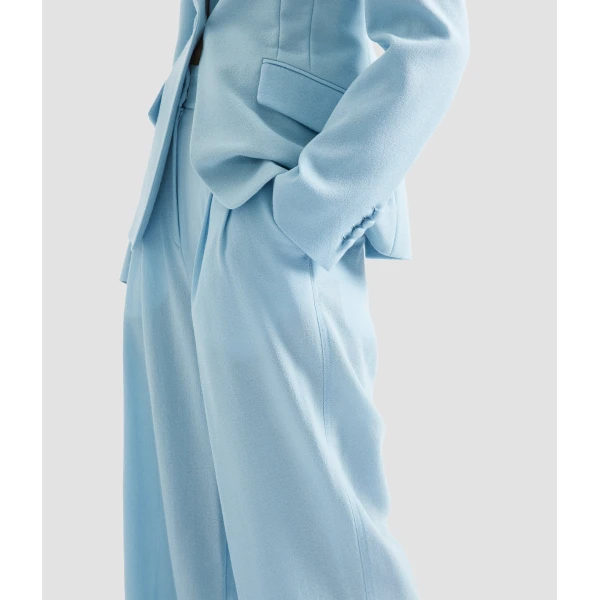 Erdem Crepe Wide Leg Trouser - Pants - British Romantic Luxury at Coveti