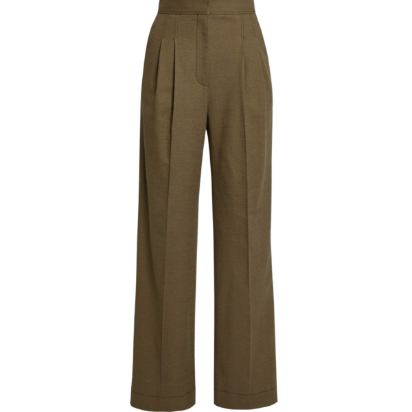 Erdem Crepe Wide Leg Trouser - Pants - British Romantic Luxury at Coveti