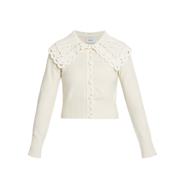 Erdem Crew Neck Cardigan - Knitwear - British Romantic Luxury at Coveti