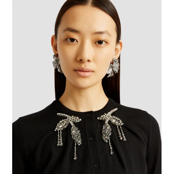 Erdem Cropped Cardigan - Knitwear - British Romantic Luxury at Coveti