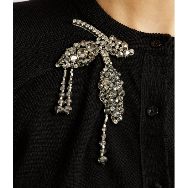 Erdem Cropped Cardigan - Knitwear - British Romantic Luxury at Coveti
