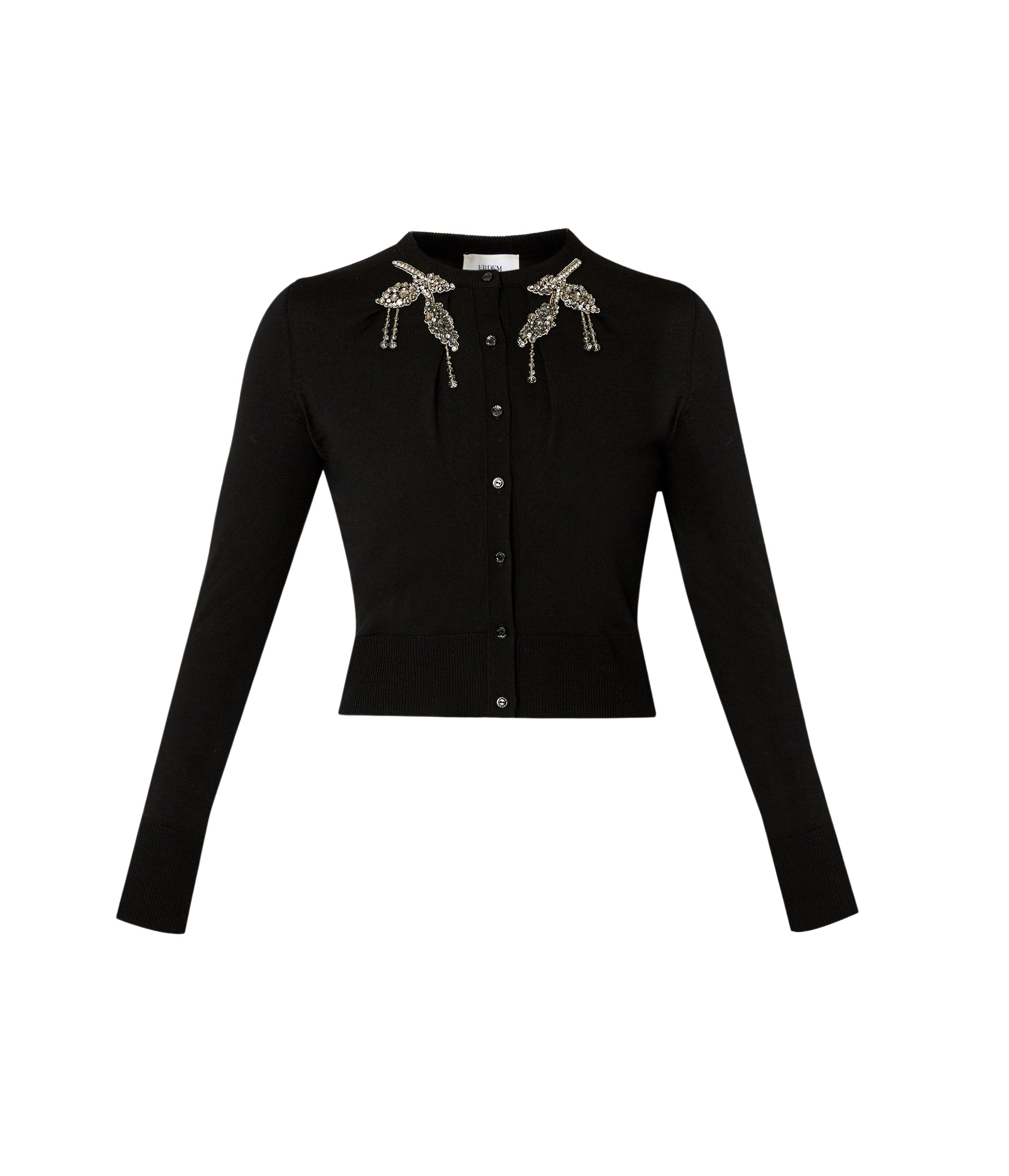 Erdem Cropped Cardigan - Knitwear - British Romantic Luxury at Coveti
