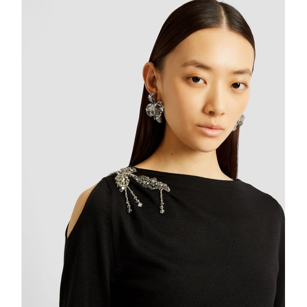 Erdem Cropped Jumper - Knitwear - British Romantic Luxury at Coveti