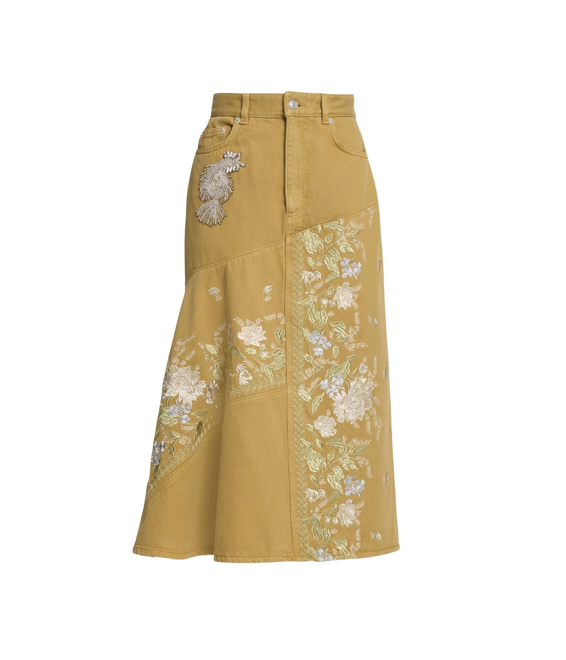 Erdem-Denim-Embroidered-Midi-Skirt-coveti94558_nobg Erdem Denim Embroidered Midi Skirt - Skirts - British Romantic Luxury at Coveti