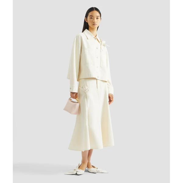 Erdem Denim Flared Midi Skirt - Skirts - British Romantic Luxury at Coveti