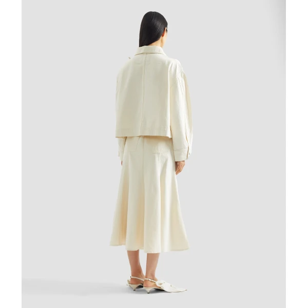 Erdem Denim Flared Midi Skirt - Skirts - British Romantic Luxury at Coveti