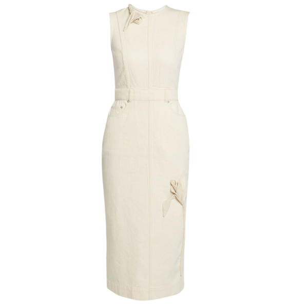 Erdem Denim Sleeveless Midi Dress - Dresses - British Romantic Luxury at Coveti