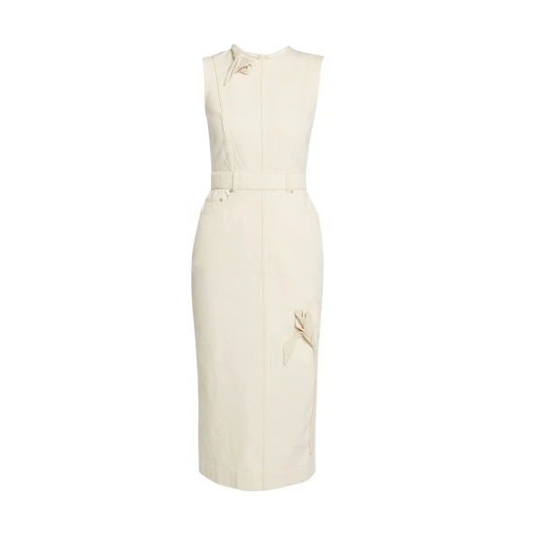 Erdem Denim Sleeveless Midi Dress - Dresses - British Romantic Luxury at Coveti