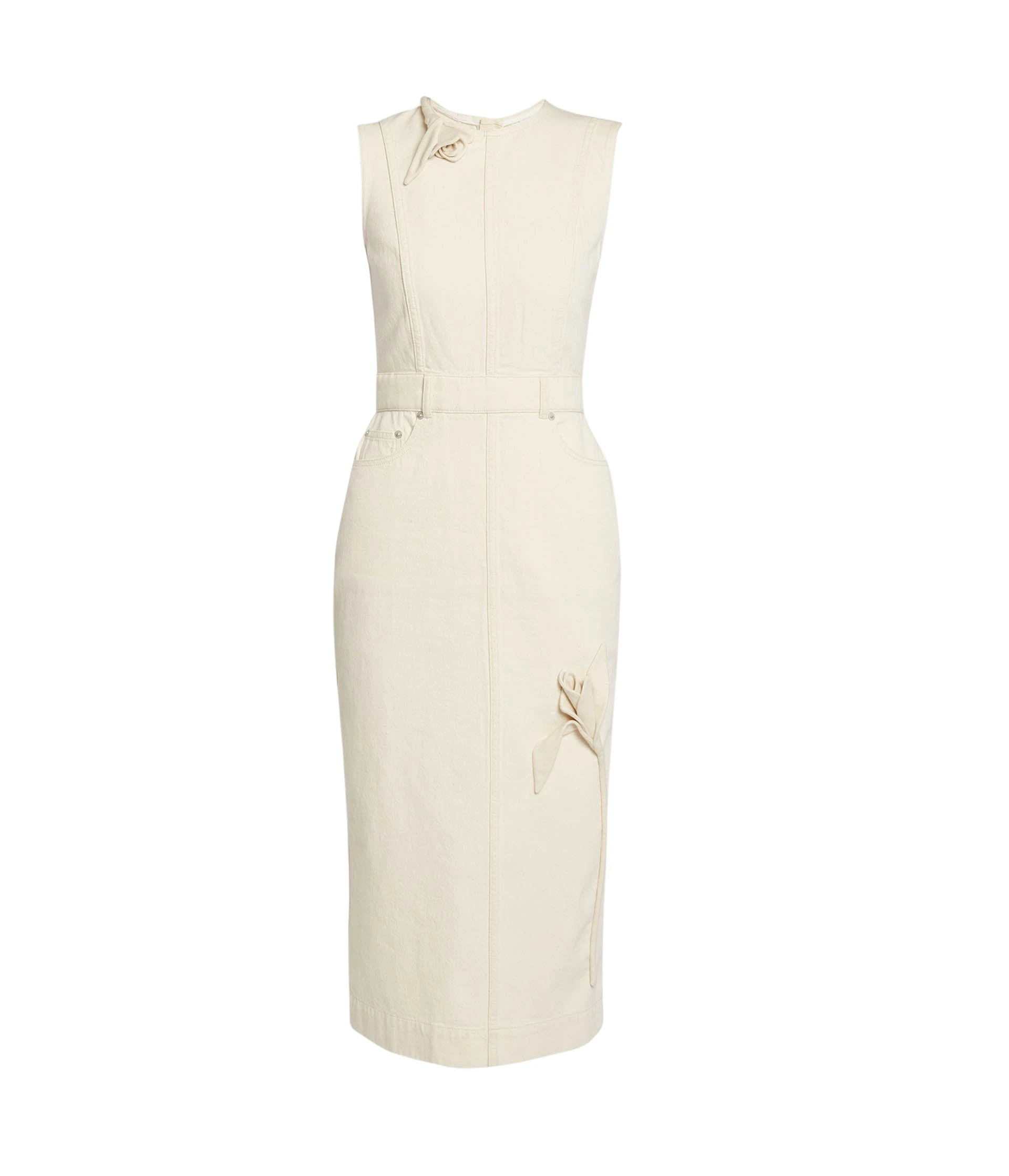 Erdem-Denim-Sleeveless-Midi-Dress-coveti-297176_nobg Erdem Denim Sleeveless Midi Dress - Dresses - British Romantic Luxury at Coveti