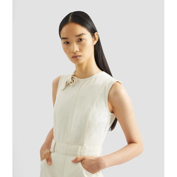 Erdem Denim Sleeveless Midi Dress - Dresses - British Romantic Luxury at Coveti