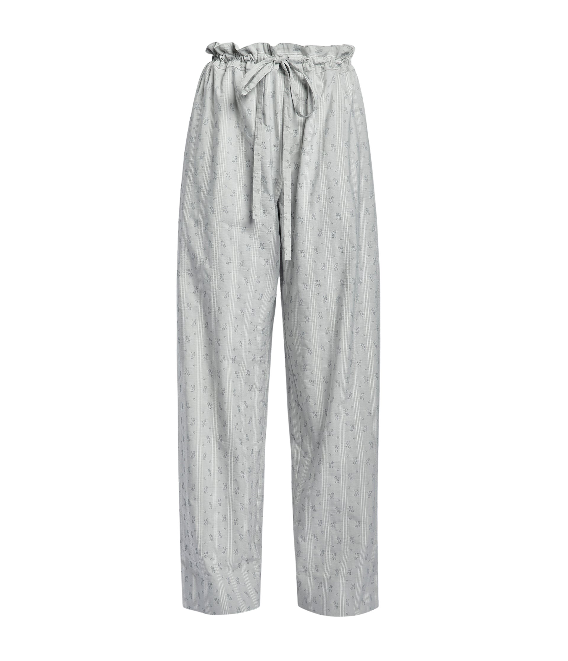 Erdem Ditsy Cotton Stripe Drawstring Trouser