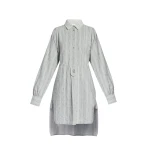 Erdem Ditsy Cotton Stripe Long Sleeve Mini Shirt Dress - Dresses - British Romantic Luxury at Coveti