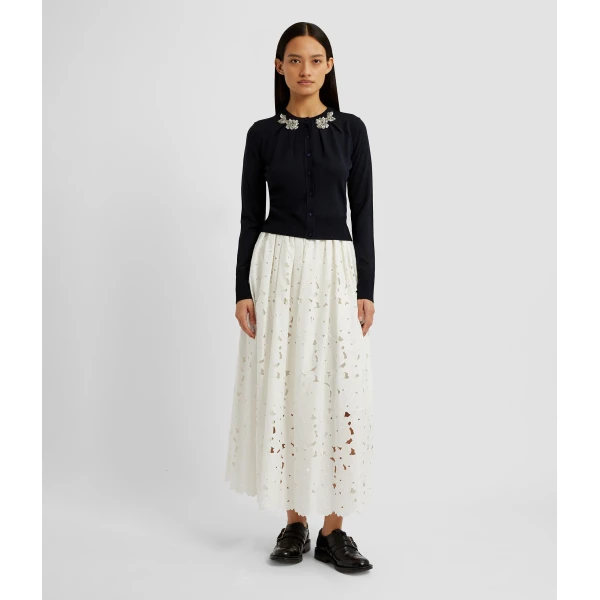 Erdem Drape Detail Knit Cardigan - Knitwear - British Romantic Luxury at Coveti