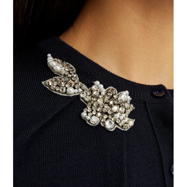 Erdem Drape Detail Knit Cardigan - Knitwear - British Romantic Luxury at Coveti