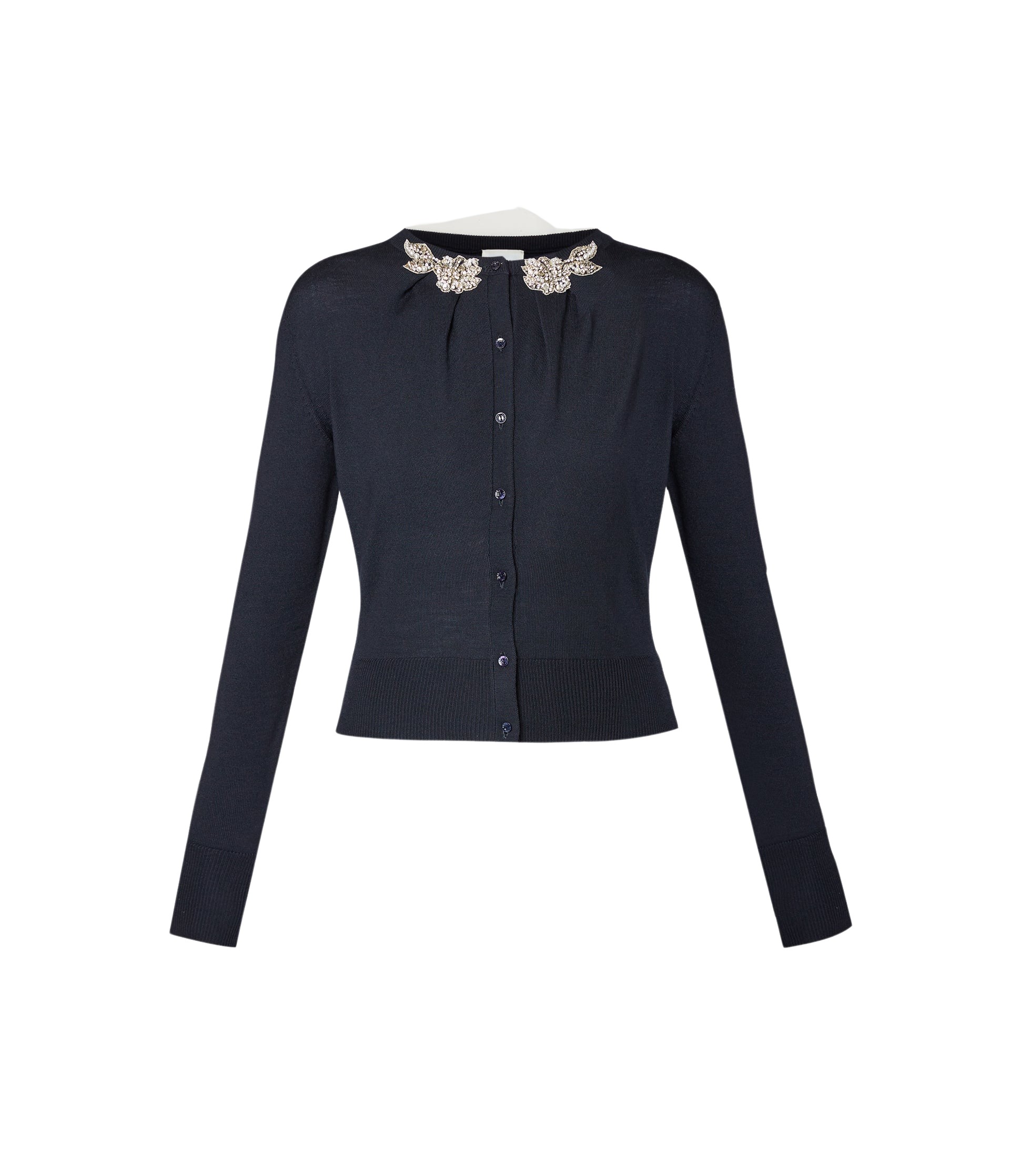 Erdem Drape Detail Knit Cardigan - Knitwear - British Romantic Luxury at Coveti