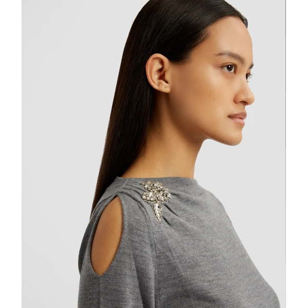 Erdem Drape Detail Knit Jumper - Knitwear - British Romantic Luxury at Coveti